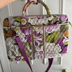 Vera Bradley Hardshell Travel Laptop Bag with Adjustable Velcro Sizer